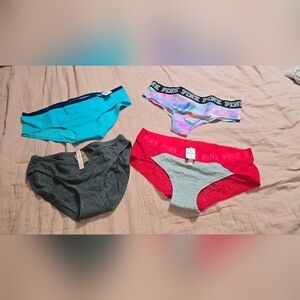 PINK Victoria's Secret Panties Set - Red, Gray, Blue, Multicolor